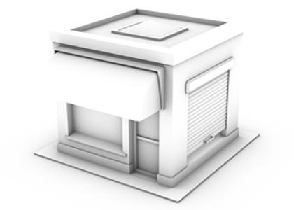 An ambient occlusion render of the Checkout icon.