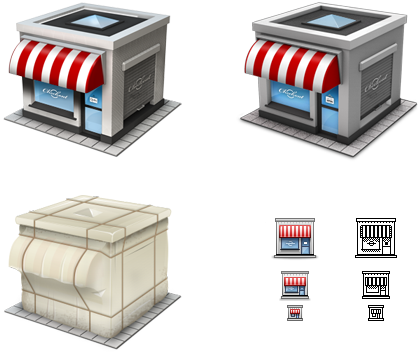 An image of different versions of the Checkout icon.