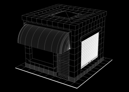 An wireframe render of the Checkout icon.