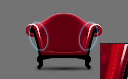 An image highlighting the mask in the Sofa icon.