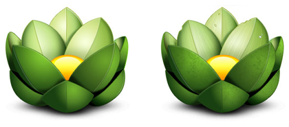 An image of the Versions icon close to final.